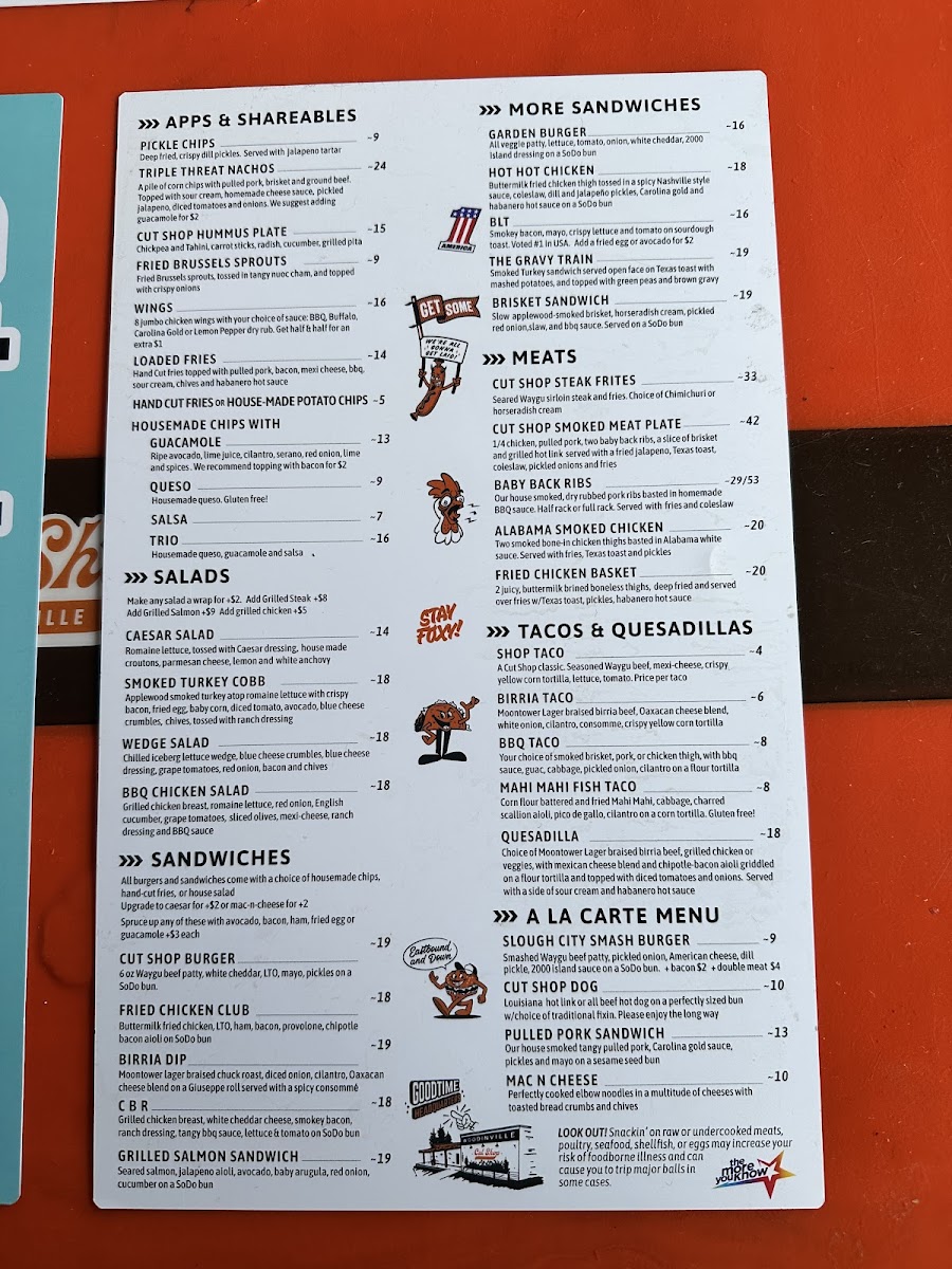 Woodinville Cut Shop Restaurant and Lounge Menu - Image 2