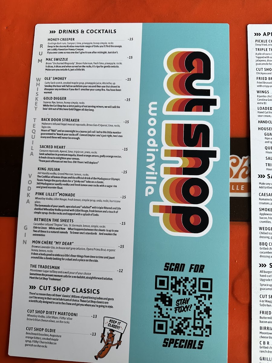 Woodinville Cut Shop Restaurant and Lounge Menu - Image 4